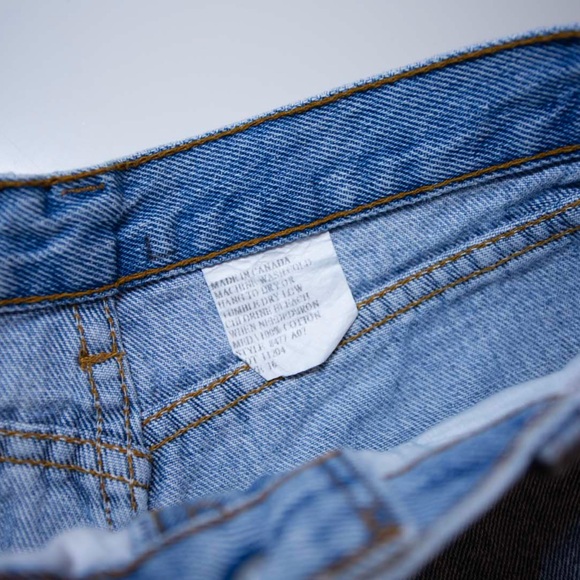 Vintage 90's Side-Stripe Jean Shorts, Size 25 - Picture 9 of 10